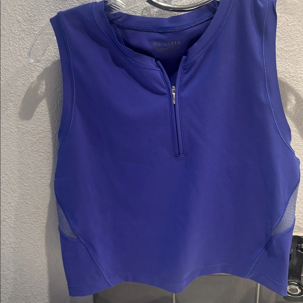 Athleta Mesh Top & Skirt Set (purple) top L skirt M